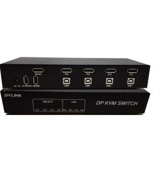 İyi bir fiyat. B Dişi 3840x2160 USB KVM Anahtarı SW1401DP 4 Bağlantı Noktası çevrimiçi
